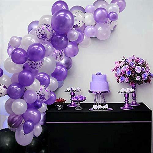 135 Pieces Purple Balloon Arch for Wedding Birthday Graduation Party Decorations - Hibrides