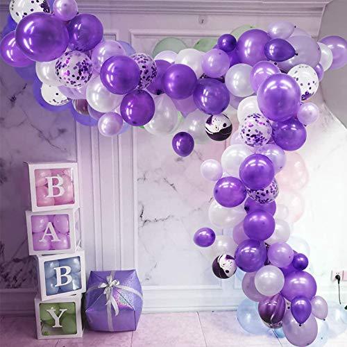 135 Pieces Purple Balloon Arch for Wedding Birthday Graduation Party Decorations - Hibrides