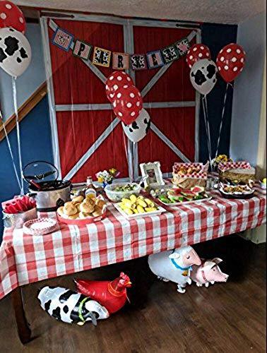 6pcs Walking Farm Animal Balloon Birthday Party Balloon Decorations - Hibrides