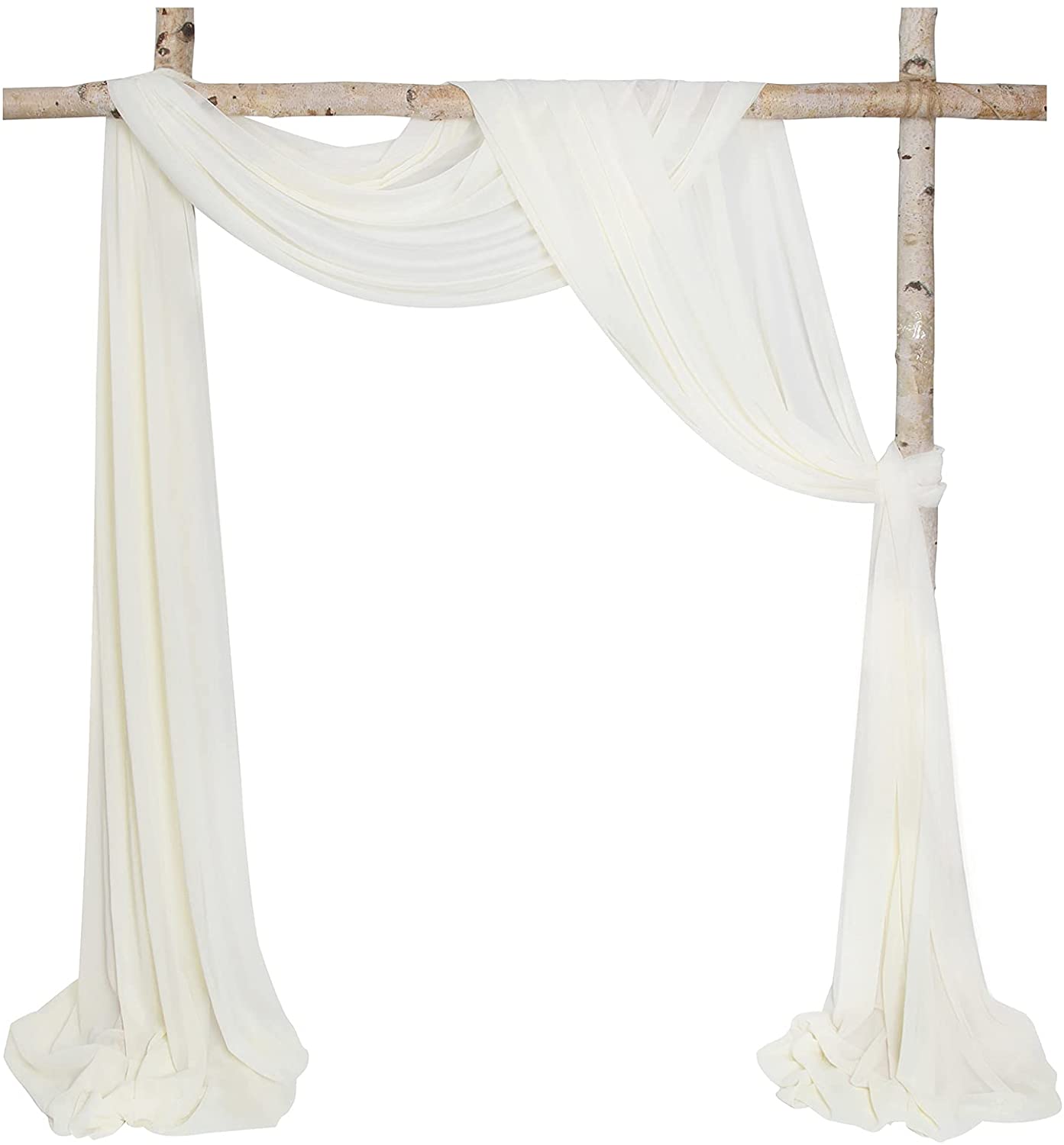 Wedding Arch Draping Fabric, 1 Panel 28 x 19Ft White Wedding Arch