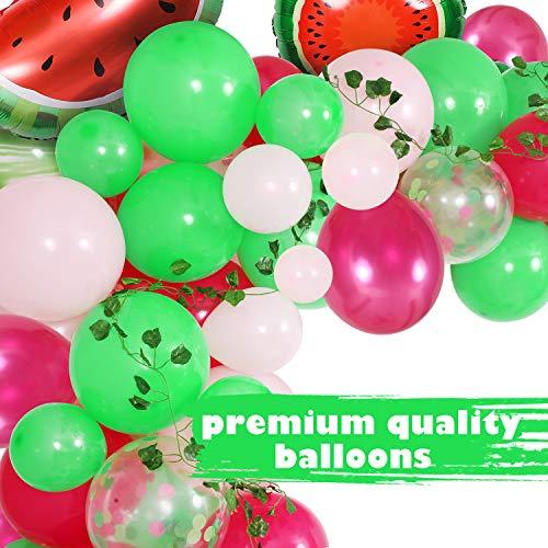 125 Pieces Watermelon Party Balloon Garland Kit for Birthday Decorations - Hibrides