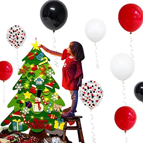 DIY Red Black White Balloon Garland Arch Kit - Red White Black Party Balloons 16ft Arch Strip for Circus BBQ Casino Poker Quinceanera Graduation Baby Shower Birthday Party Decorations - Hibrides