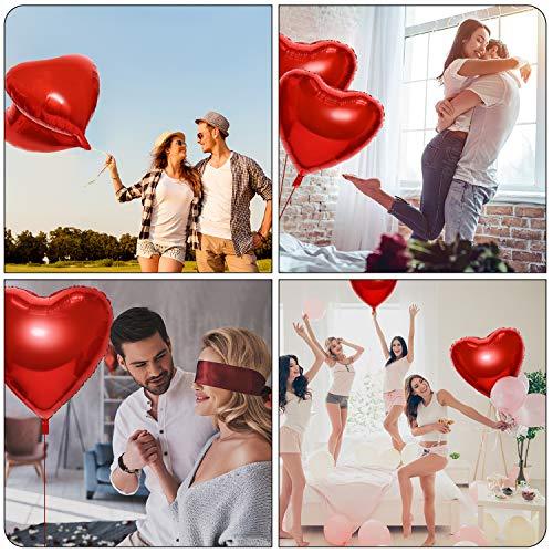 4 Pieces 32 Inches Large Heart Shaped Balloons for Valentine's Day Wedding Engagement - Hibrides