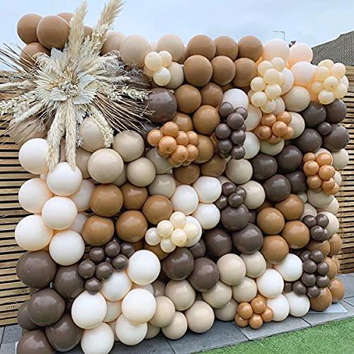126pcs Brown Balloon Garland Kit Arch Baby Shower Decorations - Hibrides