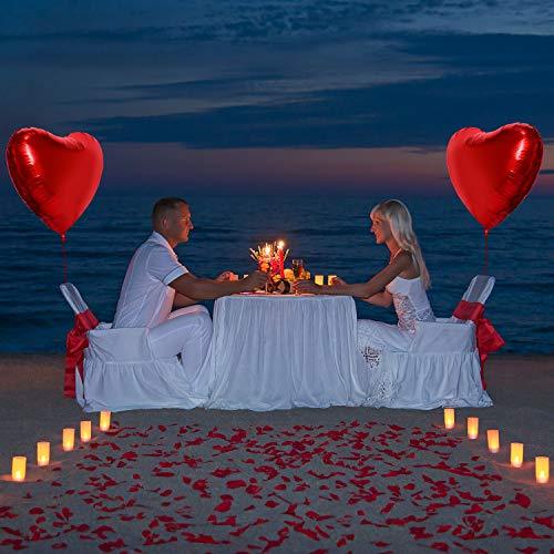4 Pieces 32 Inches Large Heart Shaped Balloons for Valentine's Day Wedding Engagement - Hibrides