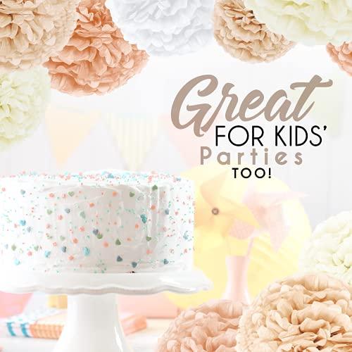 20PCS Tissue Pom Pom Decorations for Birthday and Bridal Shower - Hibrides