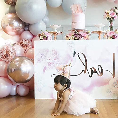 167 Pcs Pink and Gray Balloon Garland Arch Kit for Bridal Shower and Birthday - Hibrides