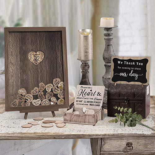 Personalized Wedding Guest Book Alternative for Rustic Wedding Decorations - Hibrides