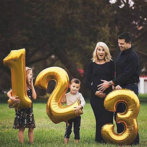 40 Inch Large Gold Number Balloon for Birthday Anniversary Party Celebration Decorations - Hibrides