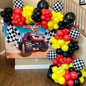 150 Pieces Race Car Balloons Arch Garland Kit for Boys Birthday Party Decorations - Hibrides