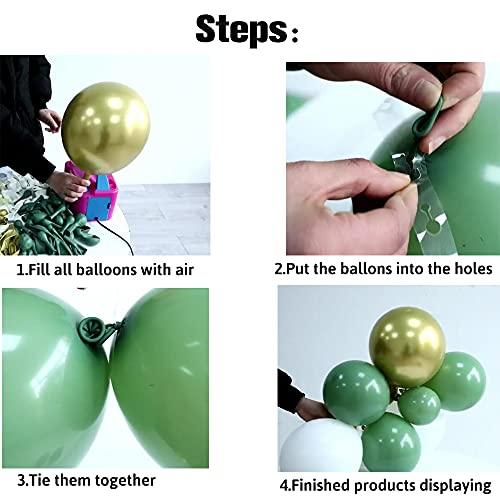 139PCS Olive Green Balloon Garland Arch Kit for Wedding Birthday Balloons - Hibrides