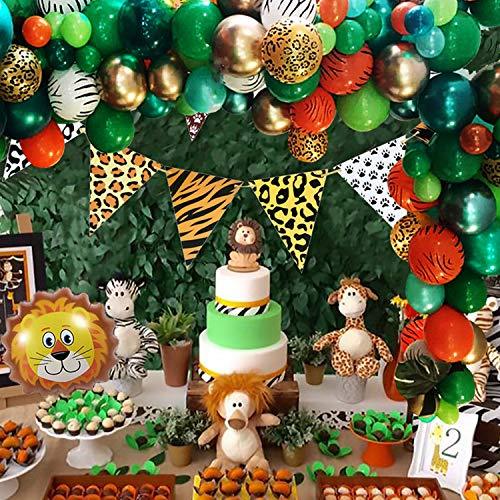 151pcs Jungle Safari Theme Party Balloon Garland Kit for Kids Birthday Party Baby Shower Decorations - Hibrides