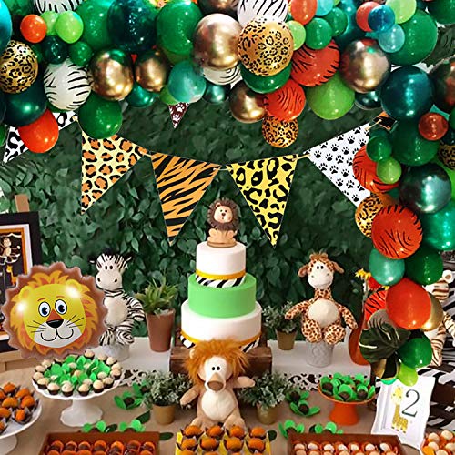 151pcs Jungle Safari Theme Party Balloon Garland Kit for Kids Birthday Party Baby Shower Decorations - Hibrides