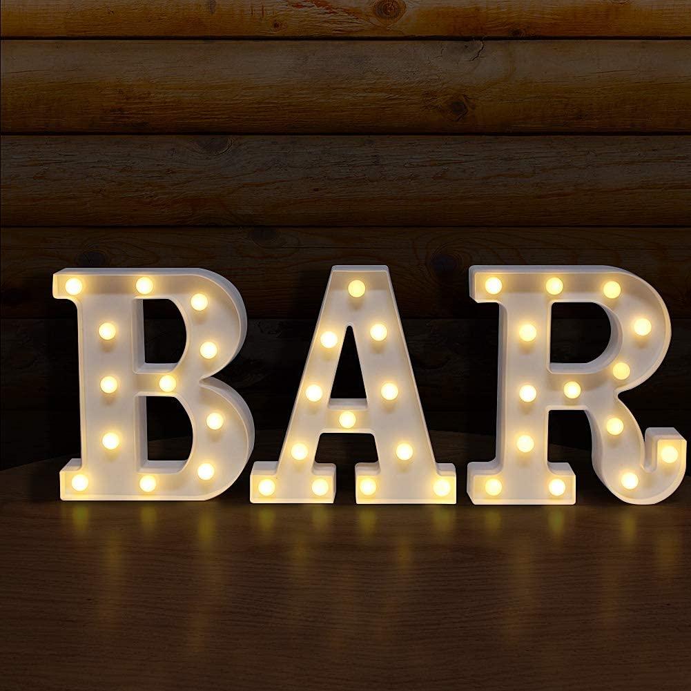 LED Light Up Letters Sign for Night Light, Alphabet Marquee Letters fo ...