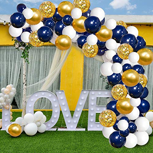 120pcs Navy Blue Balloons Garland Kit for Wedding and Birthday Decorations - Hibrides