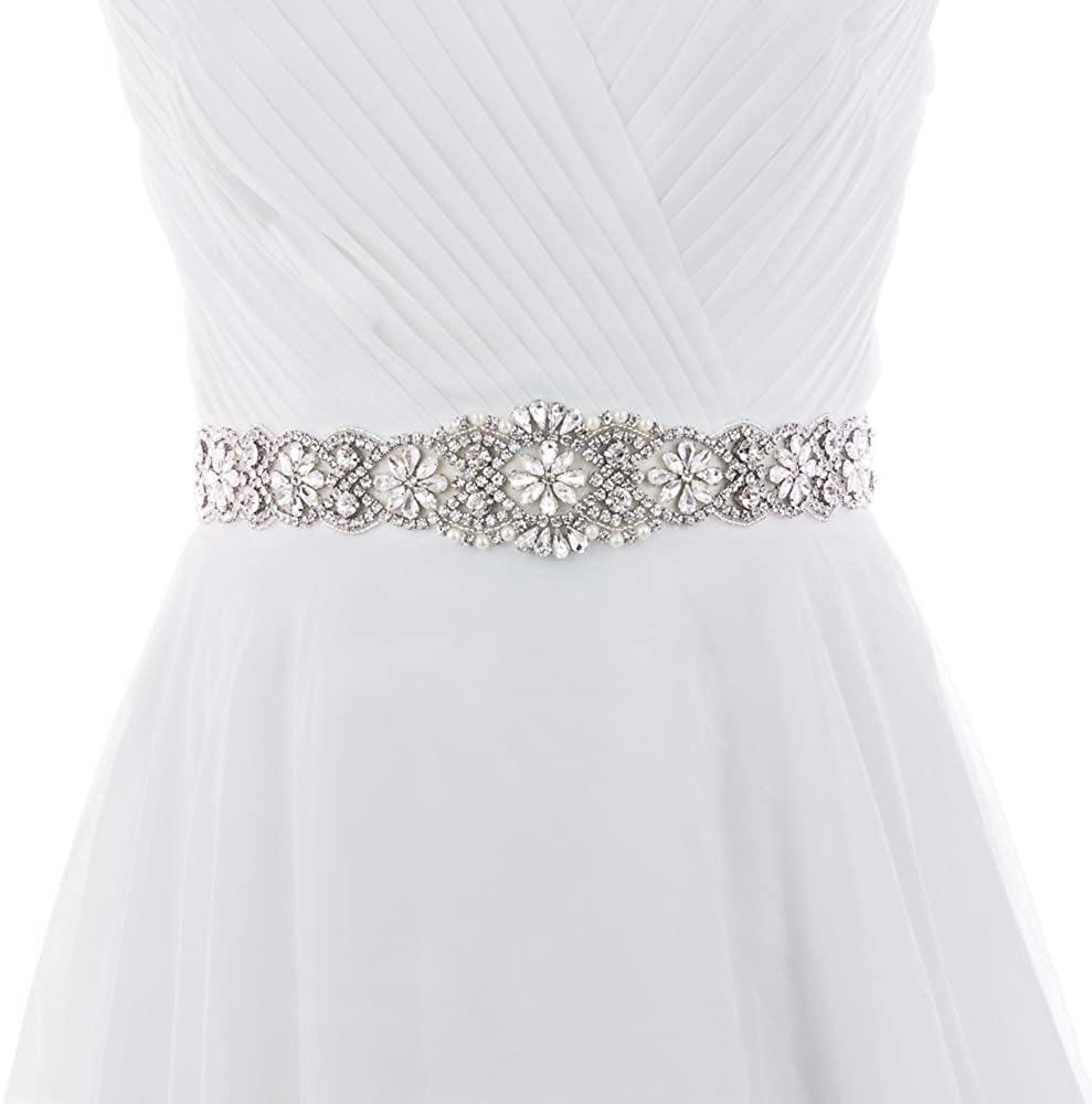 Women's Crystal Thin Wedding Belt Sashes Bridal Sash Belt for Wedding, Bridesmaid Flower Girl Dress Accessories 16IN Champagne Women's Crystal Thin Wedding Belt Sashes Bridal Sash Belt for Wedding, Bridesmaid Flower Girl Dress Accessories 16IN Champagne