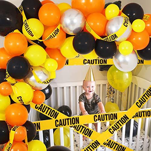 120 Pcs Construction Party Balloon Garland Kit for Birthday Party Decorations - Hibrides
