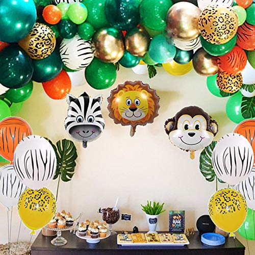 151pcs Jungle Safari Theme Party Balloon Garland Kit for Kids Birthday Party Baby Shower Decorations - Hibrides