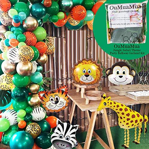 151pcs Jungle Safari Theme Party Balloon Garland Kit for Kids Birthday Party Baby Shower Decorations - Hibrides