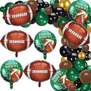104Pcs Football Party Balloon Arch for Football Theme Party Super Sunday Touchdown Party Decoration - Hibrides