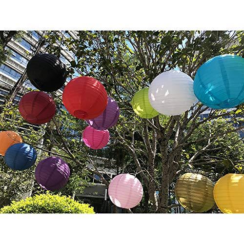 20Pcs Decorative White Hanging Paper Lanterns for Rustic Weddings - Hibrides