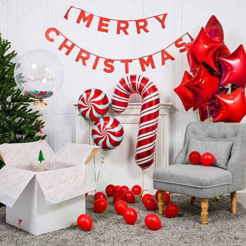172 Pcs Red and Green Christmas Balloon Garland Arch kit for Xmas Party Decorations - Hibrides