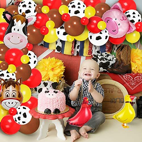 75pcs Farm Animal Balloons Decorations for Farm Barnyard Party Decorations - Hibrides
