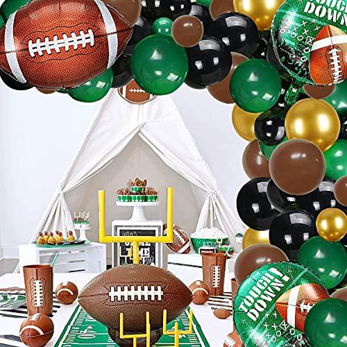 104Pcs Football Party Balloon Arch for Football Theme Party Super Sunday Touchdown Party Decoration - Hibrides