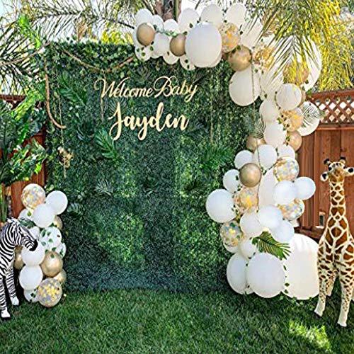 124 Pcs White and Gold Balloon Garland for Baby Shower Wedding Birthday Decorations - Hibrides