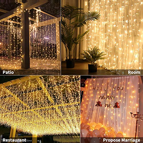9.8 Feet Hanging Window Curtain Lights for Wedding Decorations and Par ...