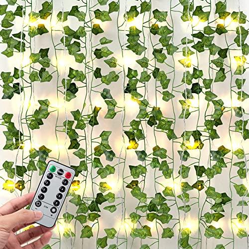84Ft 12 Pack Artificial Ivy Garland for Bedroom Garden Wedding Party Decor - Hibrides