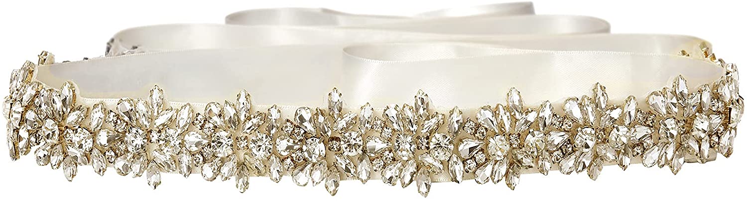 Rhinestone Bridal Belt Sash Wedding Dress Belt Crystal Applique for Br –  Hibrides