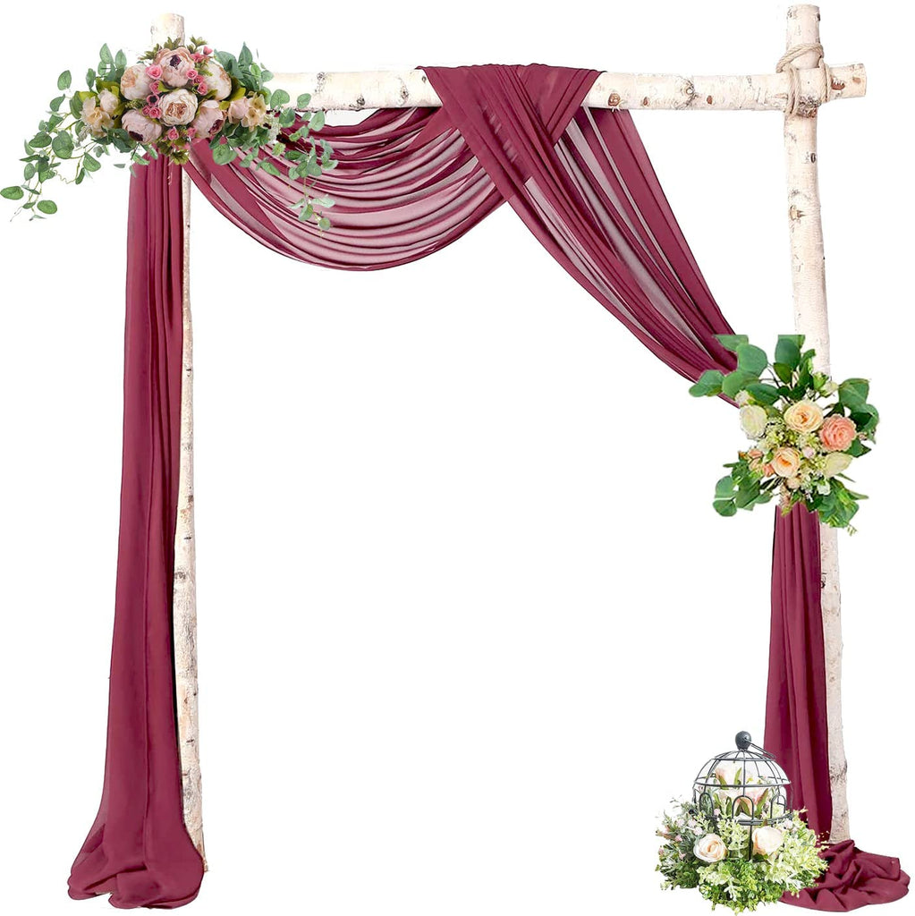 PARTISKY Wedding Arch Draping Fabric, 2 Panels 28 x 19Ft