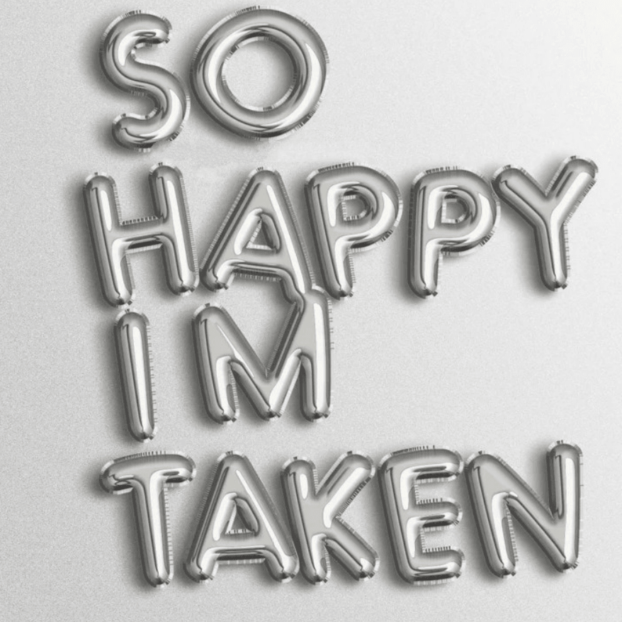 So HAPPY Im TAKEN 16" letter Balloons Bachelorette Party Decor Bachelorette Party Balloon - Hibrides