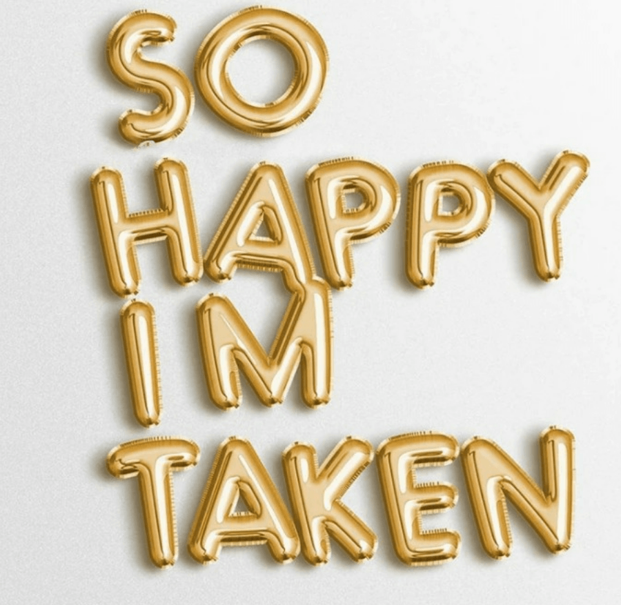 So HAPPY Im TAKEN 16" letter Balloons Bachelorette Party Decor Bachelorette Party Balloon - Hibrides