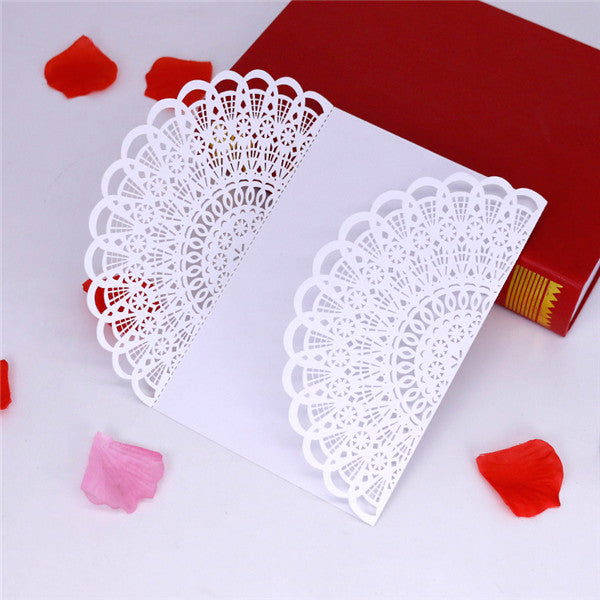 Classic and vintage lace laser cut Wedding Invitation LC066 - Hibrides