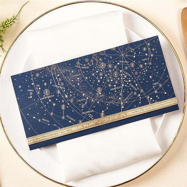 Cool stellar foil and folded Wedding Invitation LC083 - Hibrides