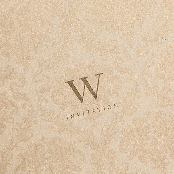 Creative pearl white silhouette laser cut Wedding Invitation LC013 - Hibrides