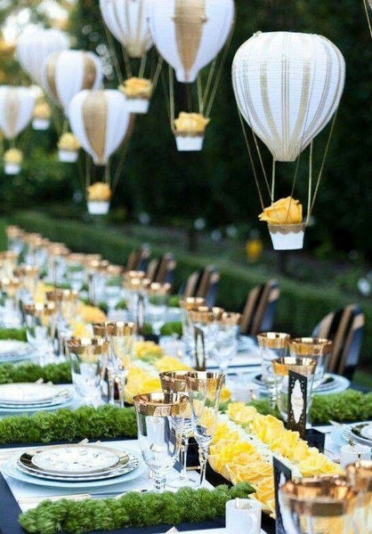 6pcs Hanging Hot Air Balloon Paper Lanterns for Birthday Wedding Decoration - Hibrides