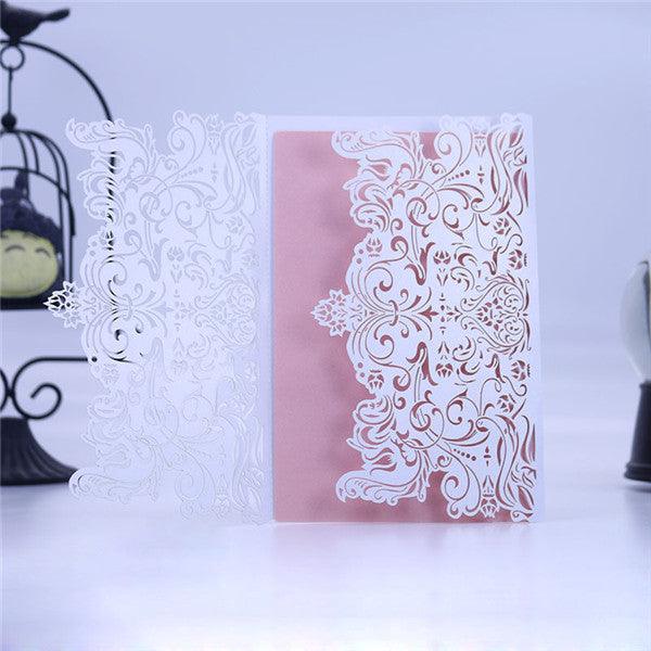 graceful laser cut custom-made Wedding Invitation LC070 - Hibrides