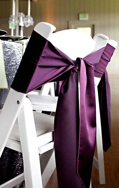 10pcs Satin Chair Cover Bow Sash Wedding Party Banquet Reception - Hibrides