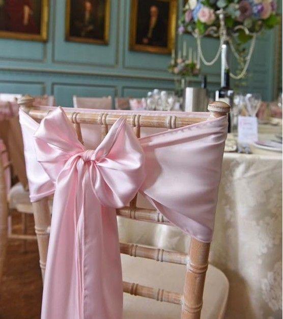 10pcs Satin Chair Cover Bow Sash Wedding Party Banquet Reception - Hibrides