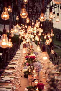 String Lights 25Ft Globe Patio Lighting for Outdoor Wedding Reception - Hibrides