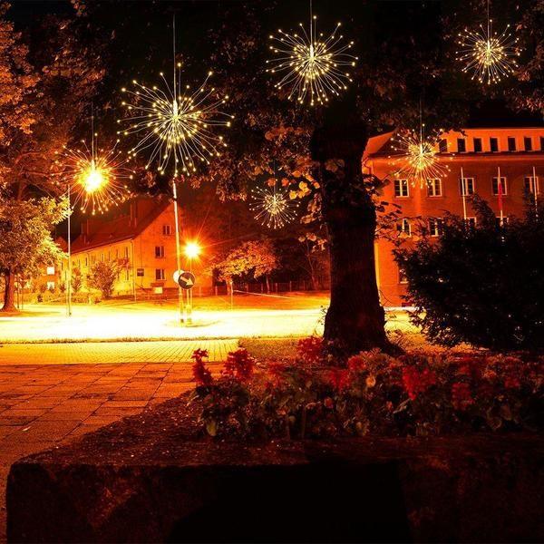 4pcs Firework Lights LED Hanging Starburst Lights for Outdoor Wedding - Hibrides