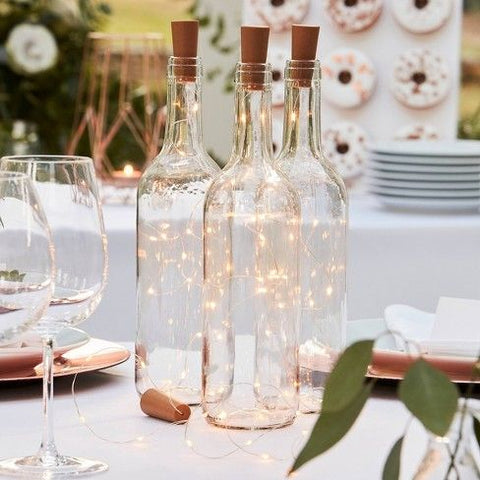 10pcs Wine Bottle Lights with Cork LED Cork Lights for Wedding Decor - Hibrides